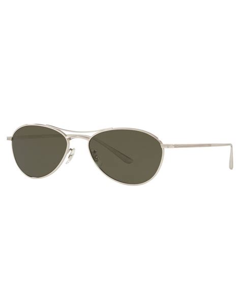 Oliver Peoples Sunglasses Aero La Ov1245st Front Color Silver Lenses