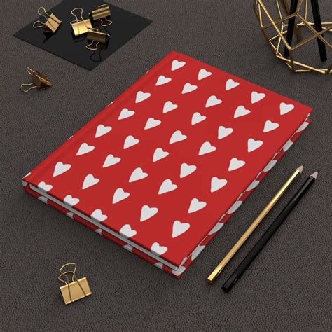 Red Hardcover Journal Love Notes Writing Poems Journaling Etsy