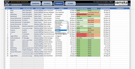 Free Recruitment Tracker Excel Template