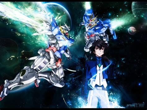 Wallpaper Anime Mobile Suit Gundam 00 Gundam 00 Exia Setsuna F