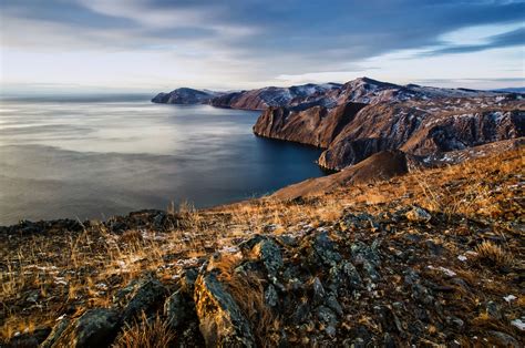 View Above Big Beautiful Lake Baikal Lake Russia