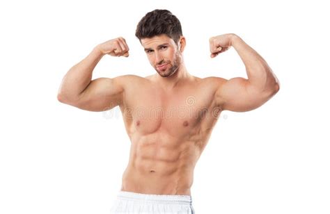 Man Flexing Muscles Stock Photo Image Of Adult Body 61170784