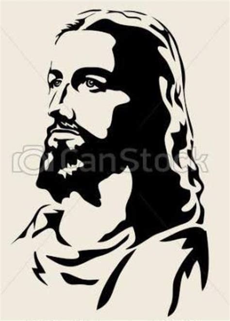 Jesus Face Silhouette Silhouette Art Face Outline Jesus Face