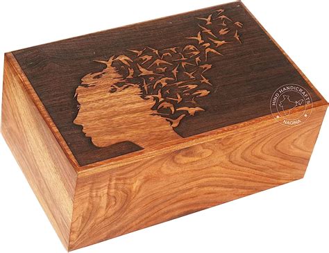 Amazon Com Hind Handicrafts Wooden Box Funeral Cremation Urns For