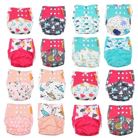 New 4pcsset Baby Cloth Diaper Cover Washable Adjustable Size Newborn
