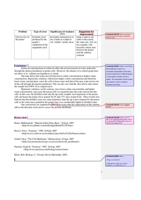 Ib Biology Lab Report Sample