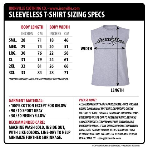 Basic Sizing Information Sleeveless Tshirt Bodybuilding Shirt