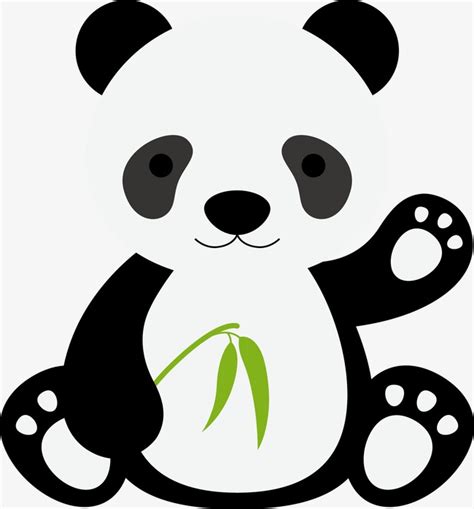 Panda Vector Animal Pintado A Mano Cartoon Png Y Vector Para