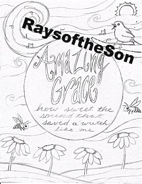 Items Similar To Amazing Grace Coloring Page On Etsy
