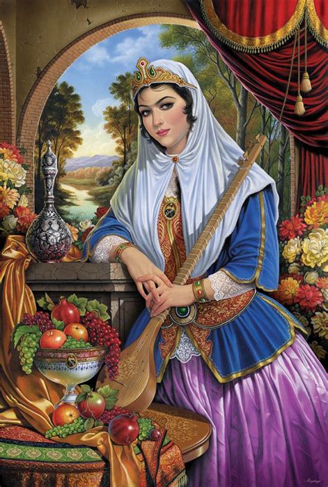 Pin By Mirzabeygi Art On Art Persian Art Painting Iranian Art Persian Beauties