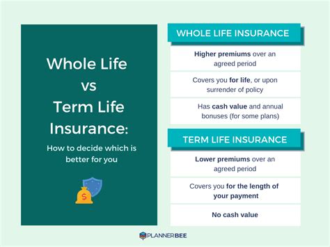 Term Life Vs Whole Life Insurance Which Should You Get Planner Bee