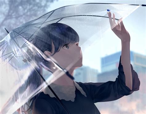 Download 1920x1080 Anime Girl Transparent Umbrella