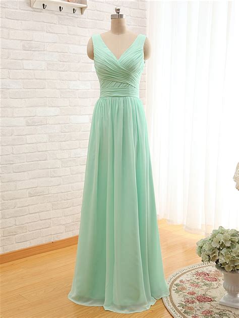 The dress was perfect in size and higher quality than i expected! 2015 Long Cheap Mint Green Bridesmaid Dresses Under 50 ...