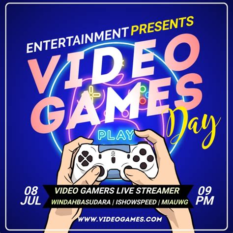 Video Game Day Template Postermywall
