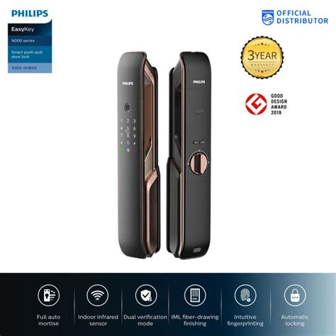 Official Distributor Philips Easykey 9200 Smart Push Pull Door Lock