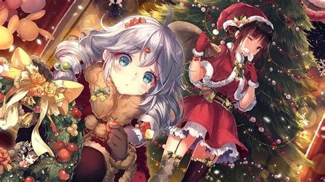 Cute Anime Christmas Girl Wallpapers Top Free Cute Anime Christmas