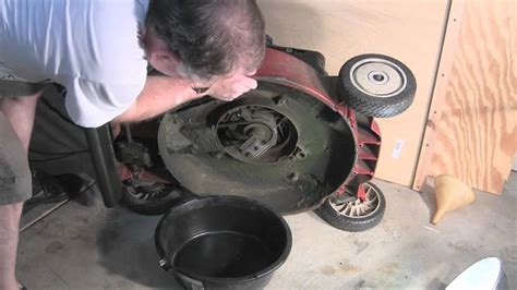 How To Change Oil In A Lawn Mower Youtube
