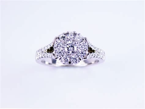This Very Pretty Diamond Cluster Ring Was A Commission In Platinum