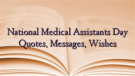 National Medical Assistants Day Quotes Messages Wishes Technewztop