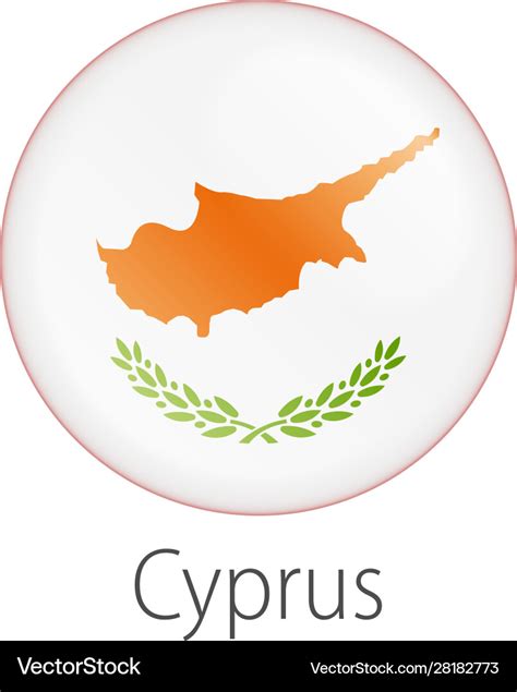 Cyprus Round Button Flag Royalty Free Vector Image