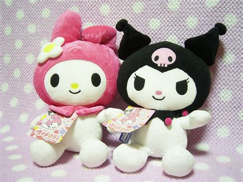 My Melody And Kuromi Plush Doll Cute Memes Kawaii Plushies Plush Dolls