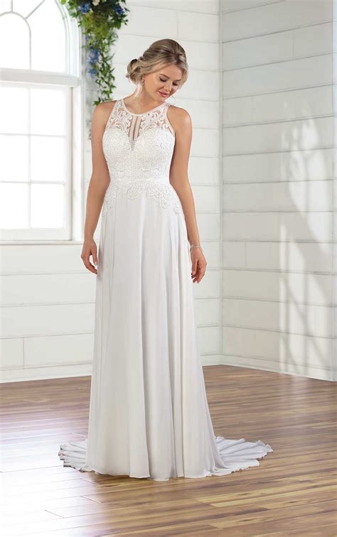 Today we're painting with all the colors of the wind to put together this #pocahontas #disney #rustic wedding #boho wedding #disney wedding #outdoors wedding #native. Casual Boho Wedding Dress with Lace - Essense of Australia