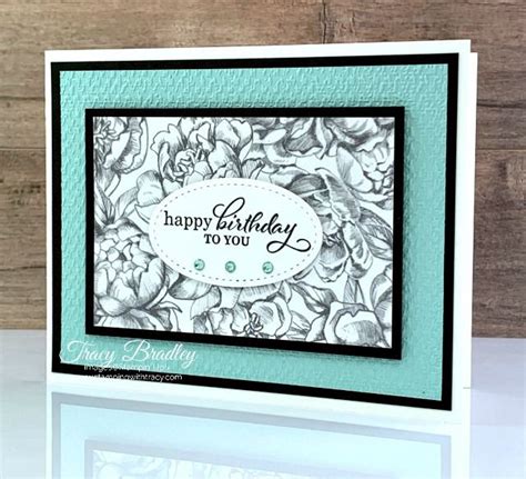 This Card Features Stampin Up Peony Garden Designer Series Paper