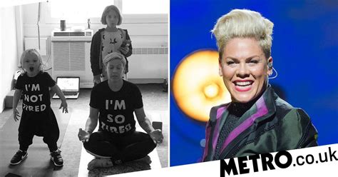 Pink Shares Relatable Photo With Her Kids Disturbing Her Quiet Time