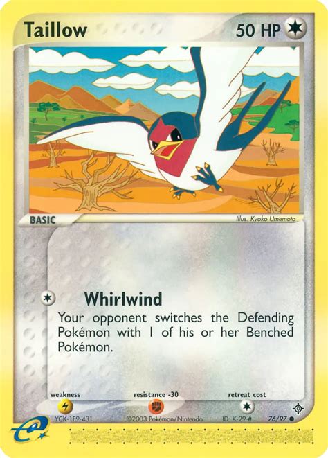 Taillow Dragon Tcg Wikidex La Enciclopedia Pokémon