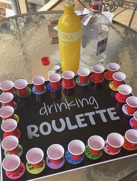 Drinking Roulette Challenges Party Game Shots Pregame Fun Etsy