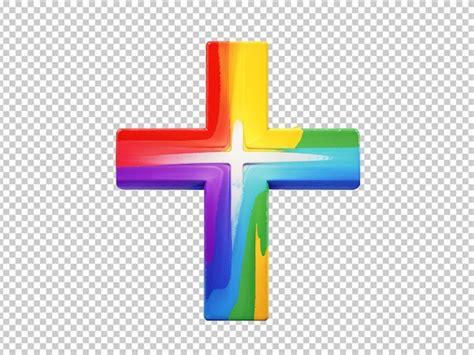 Premium Psd Colorful Christian Cross