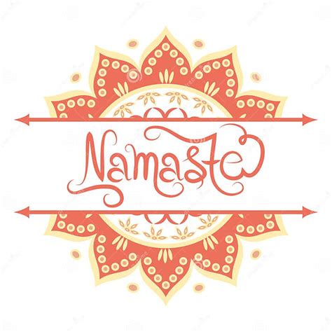 Indian Greeting Banner Namaste Stock Vector Illustration Of Design