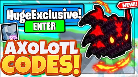 All New Huge Mythical Axolotl Update Codes In Roblox Pet Simulator X