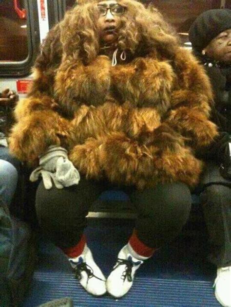 Sasquatch Or Chewbacca Fur Coat Fashion Fail Funny Faxo