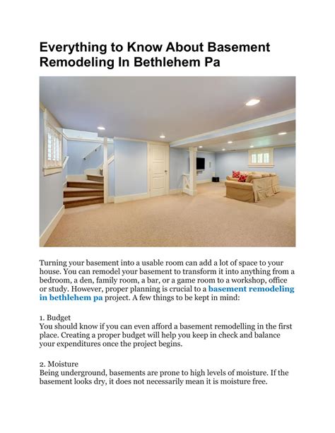 Everything To Know About Basement Remodeling In Bethlehem Papdf Docdroid