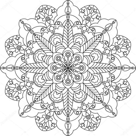 Die 20 schonsten mandalas zum ausdrucken und ausmalen. Erwachsene Mandala Malvorlagen — Stockvektor ...