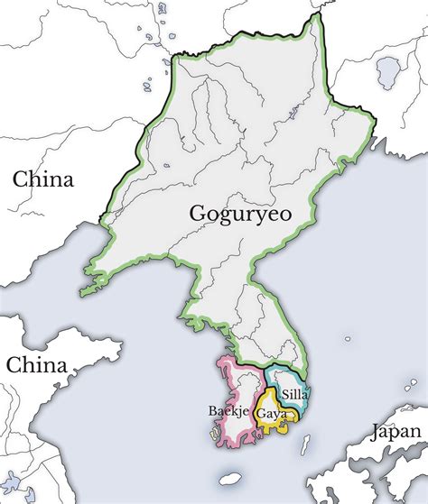 Three Kingdoms Of Korea Map Illustration World History Encyclopedia
