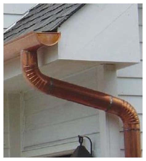 Rain Gutters And Downspouts Half Round Copper Gutters Gutters