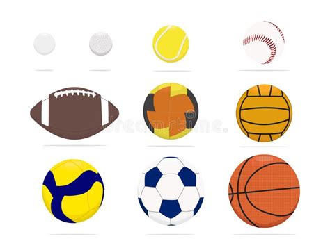 Sport Balls Realistic Icon Set Sport Equipment Symbols Collection