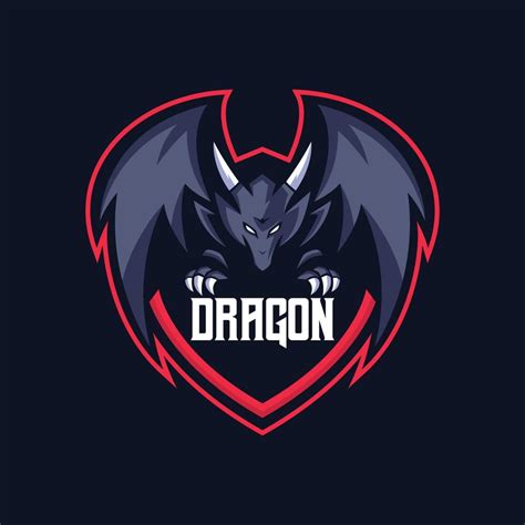 Dragon Esports Logo Templates 7068663 Vector Art At Vecteezy