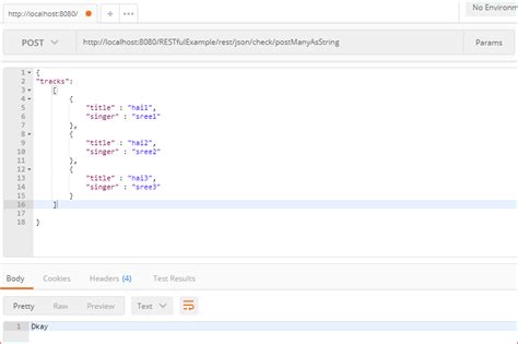 Pass Multiple Json Data In Request Body Of Postman And Get Into Java Rest Api Using Jersy Jxrs
