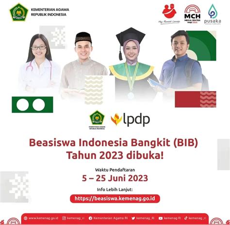 Pendaftaran Beasiswa Indonesia Bangkit BIB Kemenag LPDP Juni GO SINARBULAN