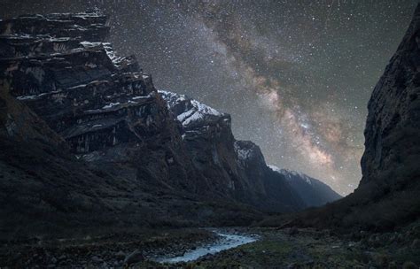 The Milky Way Over Himalaya Mountains Nepal Image Nature All Nature