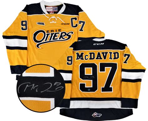With mark giordano, ken holland, zack kassian, mark lindsay. Connor McDavid Autographed Erie Otters Jersey - House of ...