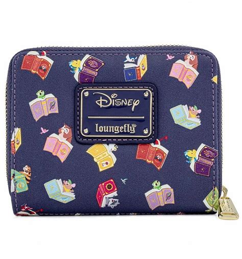 Loungefly Disney Princess Books All Over Print Zip Around Wallet