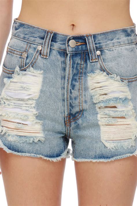 Mink Pink Slasher Flick Shorts Cutoff Shorts Denim Shorts 7900