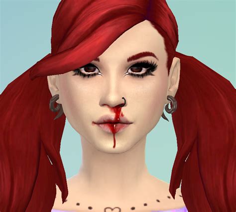 My Sims 4 Blog Nosebleed Skin Overlay By Jingleriotsims