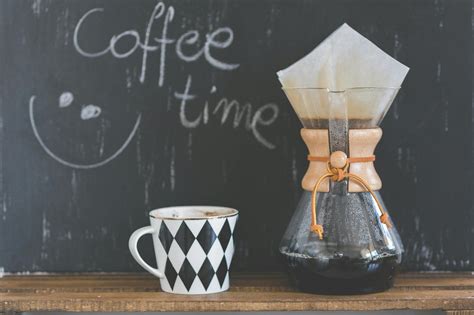 Coffee Time Sentence Cup Of Coffee And Chemex · Free Stock Photo