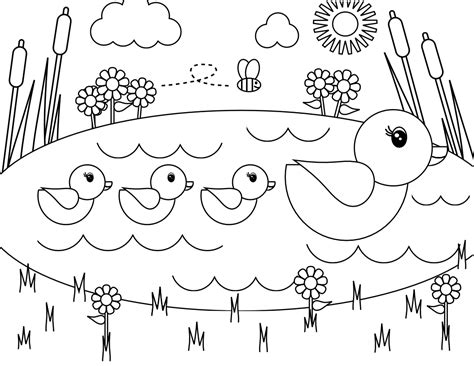 In spring, nature comes back to life. Spring Coloring Pages - Best Coloring Pages For Kids