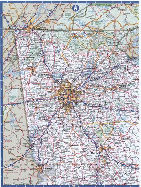 North Georgia Map With Cities New York Map Poster